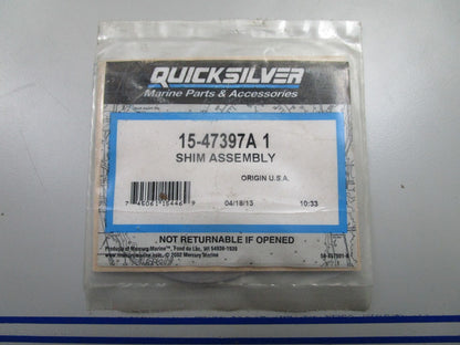 *NEW OEM* 0810 Mercury Quicksilver 5 Pc Shim Set 15-47397A1