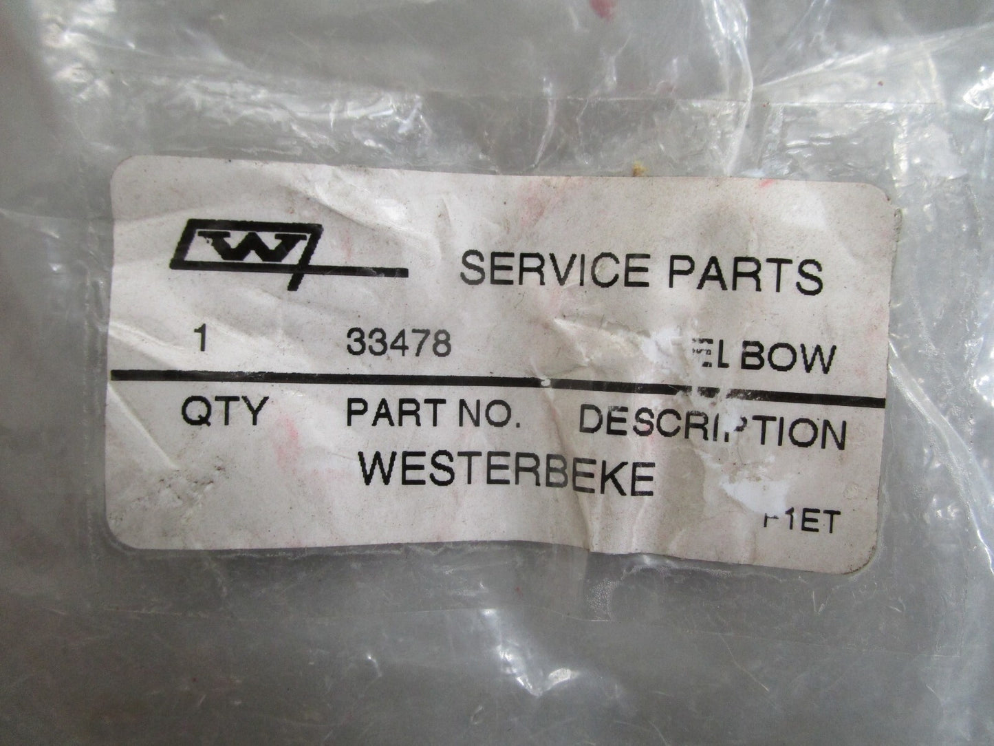 *NEW* 0820 Westerbeke Fresh Water Pump Inlet Elbow 33478
