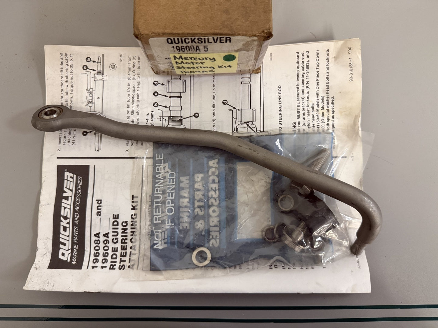 NEW OEM 1609A5 Mercury Quicksilver Steering Kit 0820