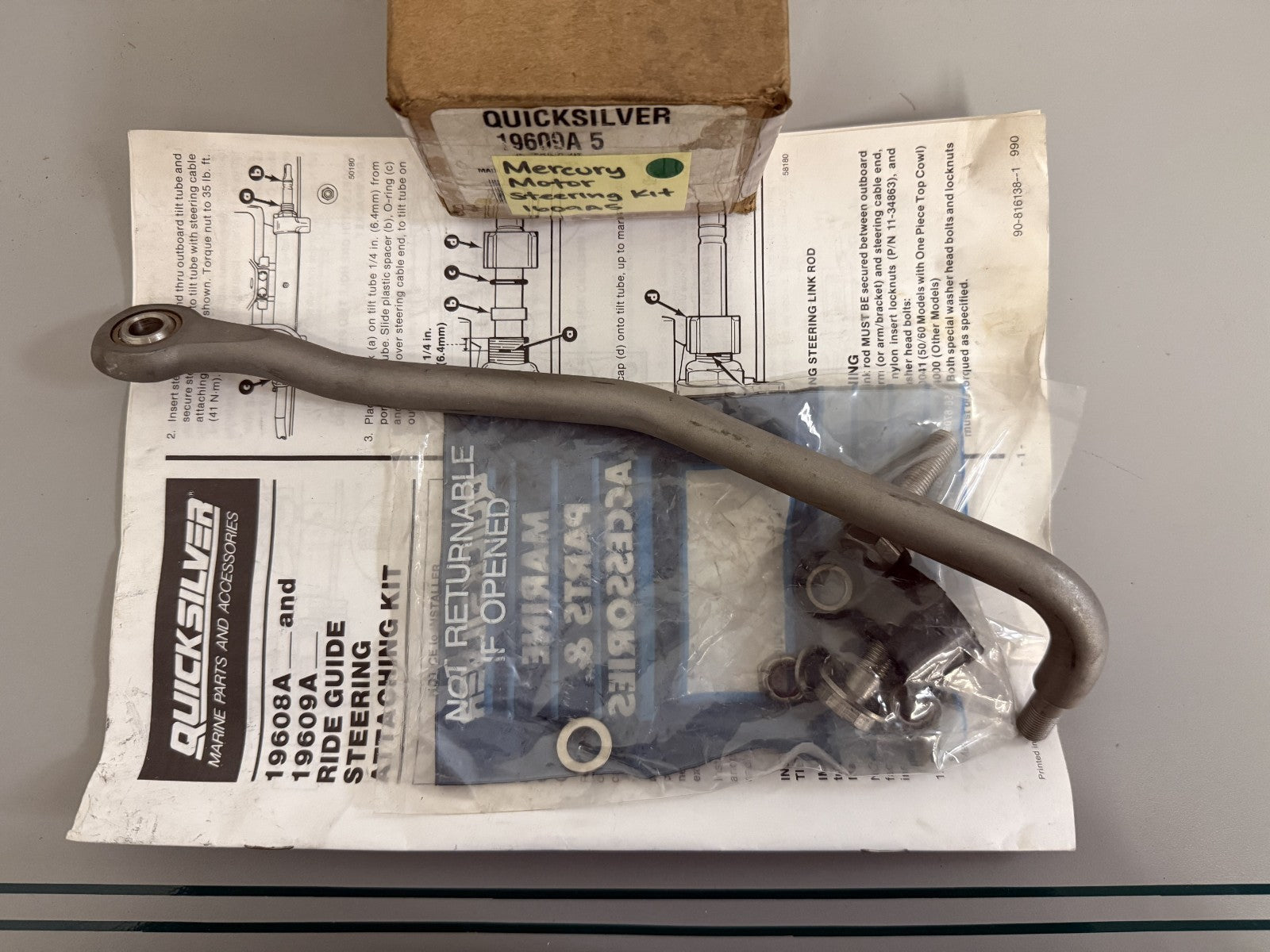 NEW OEM 1609A5 Mercury Quicksilver Steering Kit 0820