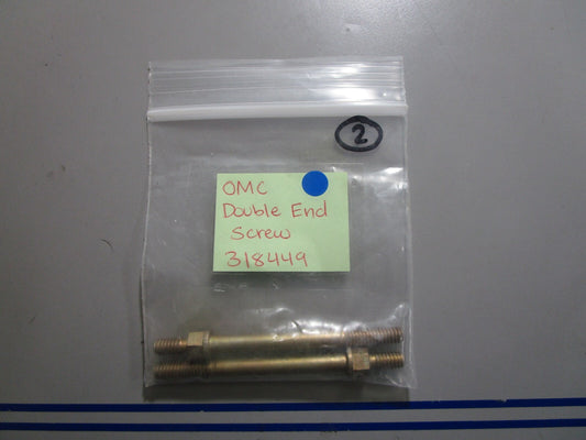 *NEW OEM* 0810 OMC Johnson Evinrude Double End Screw 318449 0318449