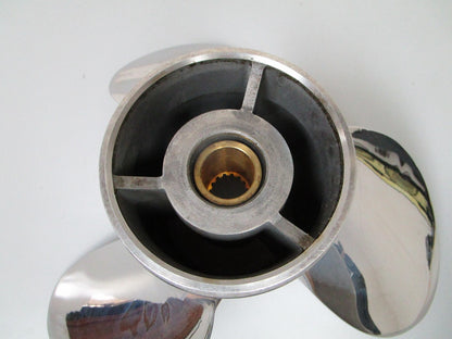 *NEW OEM* 0720 Yamaha 3 Blade Stainless Steel 14 ½ x 21 Propeller 66K-45976-B0