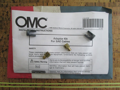 *NEW OEM* 0810 OMC Johnson Evinrude SAE Adapter Kit 174925 0174925