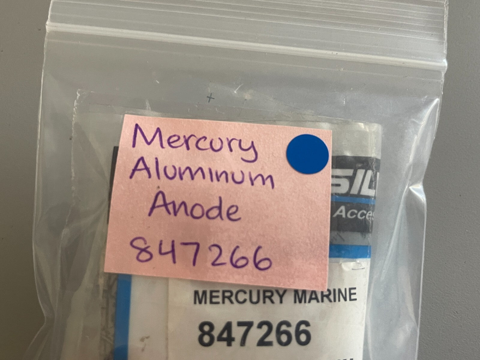 *NEW OEM* 0720 Mercury Quicksilver Aluminum Anode 847266