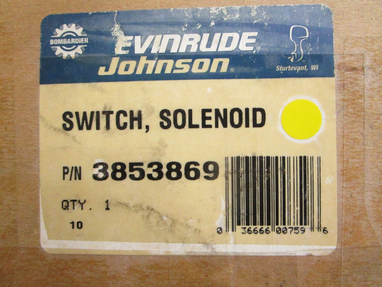 *NEW OEM* 0810 OMC Johnson Evinrude Solenoid Switch 3853869