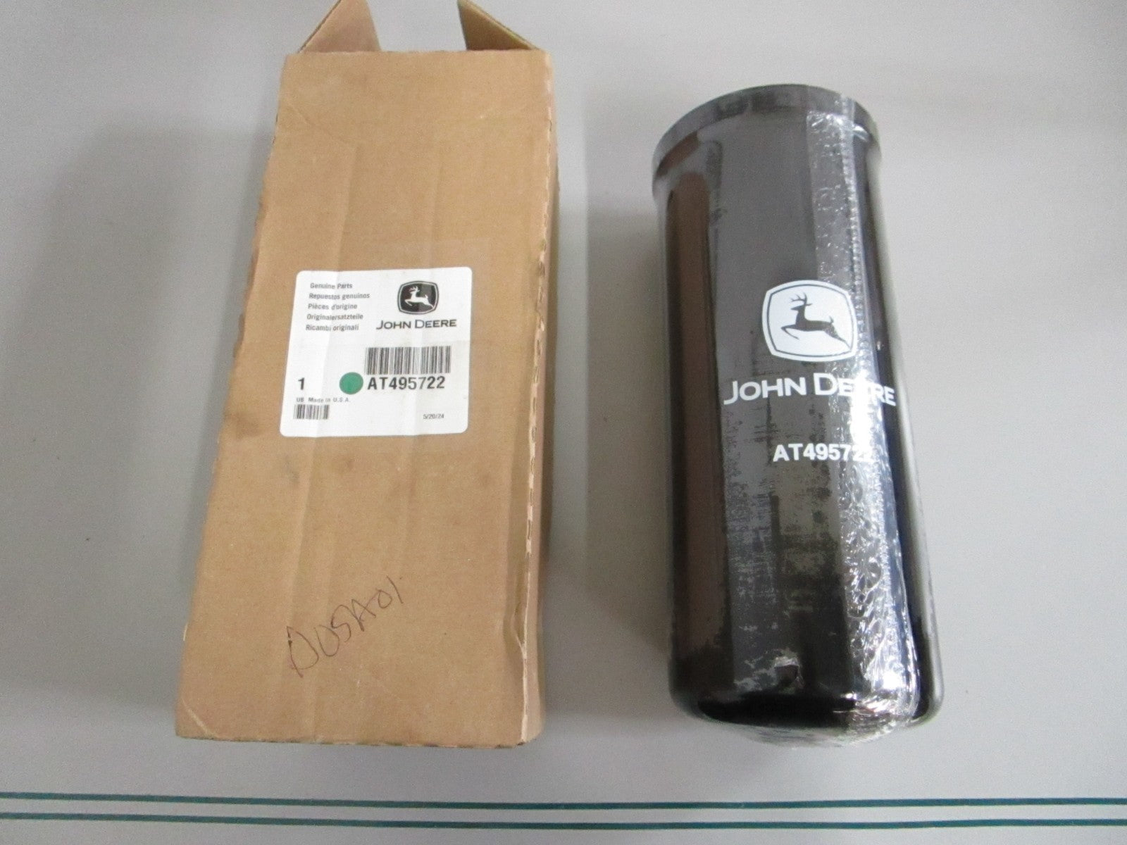 John Deere AT495722 Hydraulic Oil Filter 310SL 325SL 330G 410L NEW OEM 0820