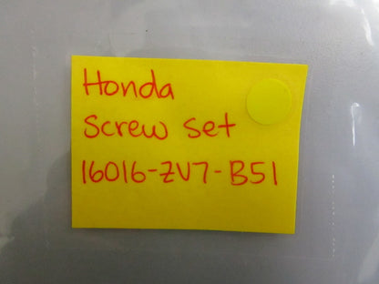 *NEW OEM* 0810 Honda Screw Set 16016-ZV7-B51