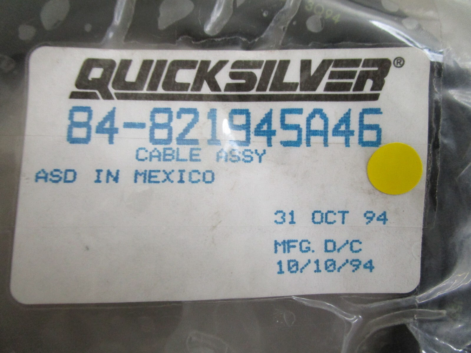 *NEW OEM* 0810 Mercury Quicksilver Cable Assembly 84-821945A45