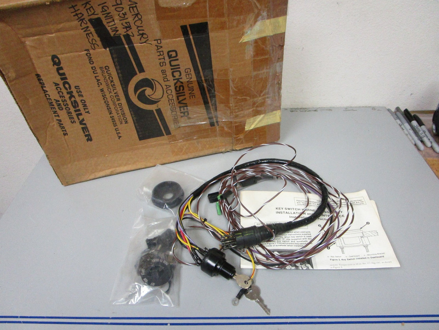 *NEW OEM* 0720 Mercury Quicksilver Ignition Key & Harness Assembly 90315A2