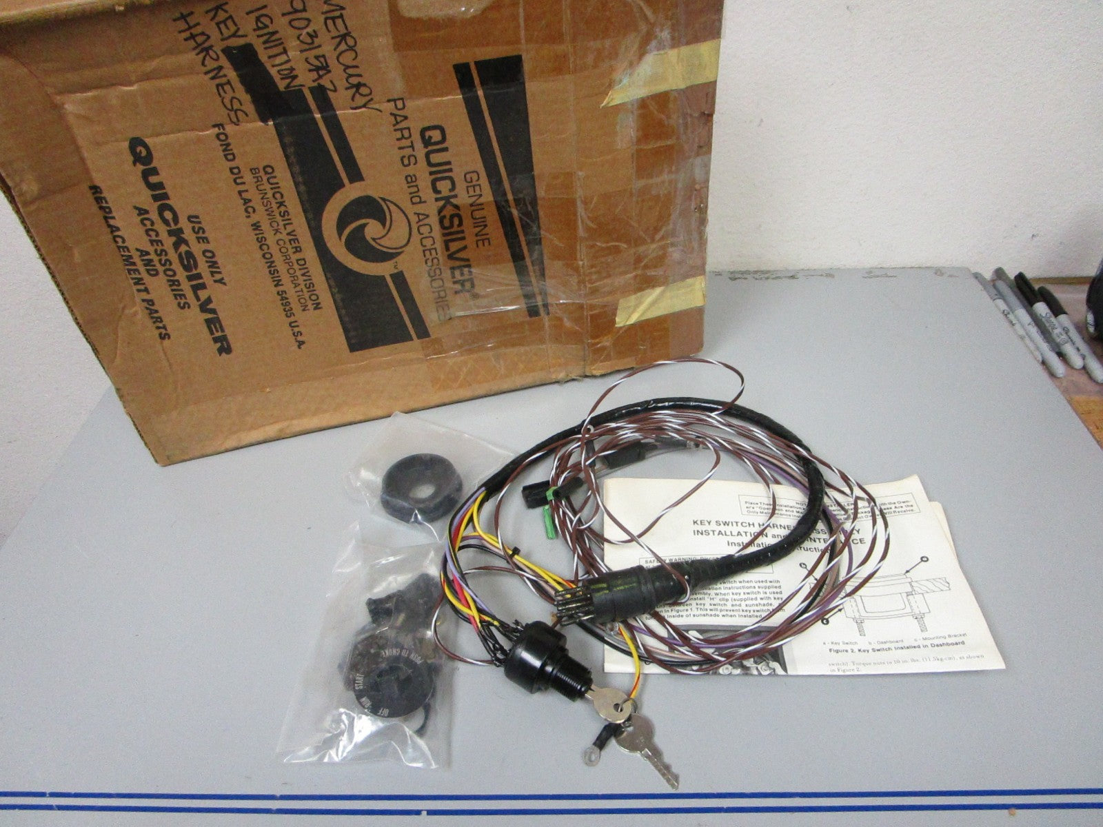 *NEW OEM* 0720 Mercury Quicksilver Ignition Key & Harness Assembly 90315A2