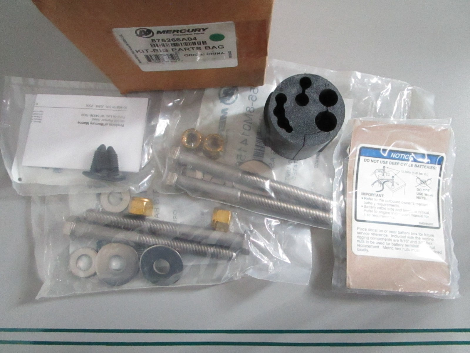 NEW OEM 875266A04 Mercury Quicksilver Rigging Kit 0820