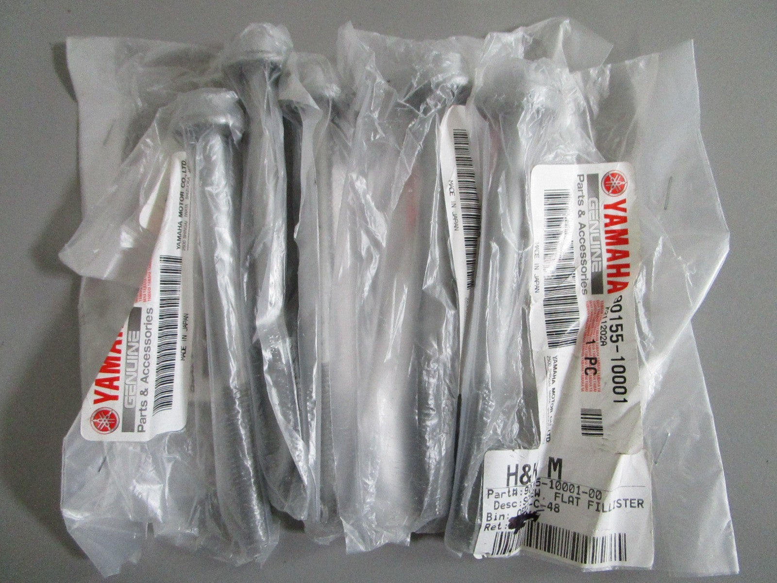 NEW OEM (LOT OF 5) 90155-10001-00 Yamaha Bolt 0820