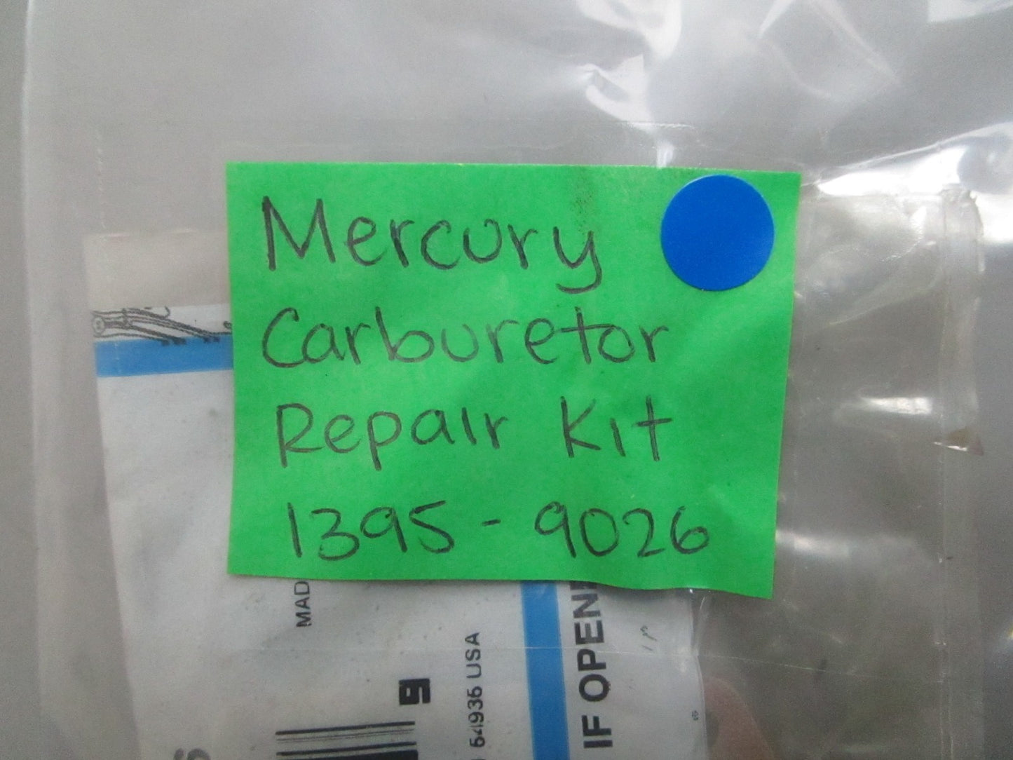 *NEW OEM* 0820 Mercury Quicksilver Carburetor Repair Kit 1395-9026