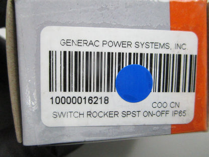 *NEW OEM* 0810 Generac Switch Rocker SPST On-Off  IP65 10000016218