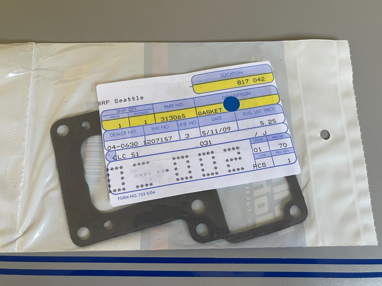 *NEW OEM* 0720 OMC Johnson Evinrude Gasket 313065 0313065