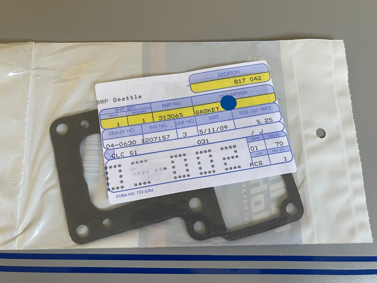 *NEW OEM* 0720 OMC Johnson Evinrude Gasket 313065 0313065