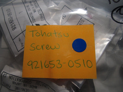 *NEW OEM* (LOT OF 4) 0810 Tohatsu Screw 921653-0510