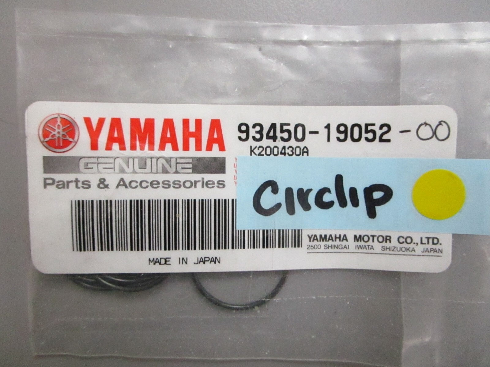 *NEW OEM* (LOT OF 5) 0810 Yamaha Circlip 93450-19052-00