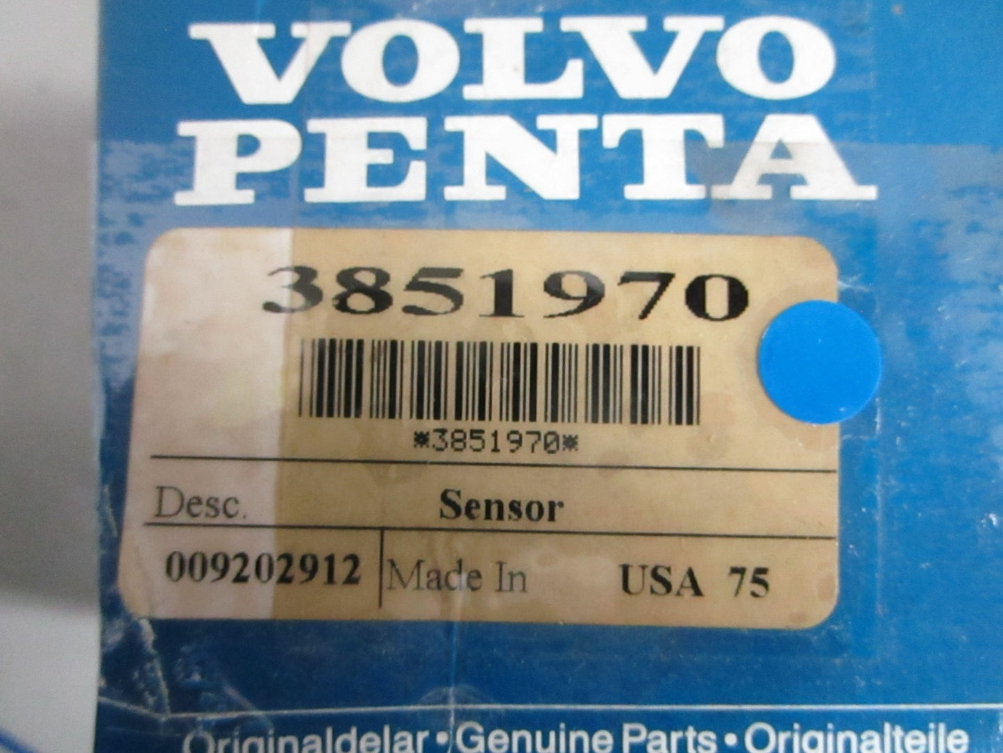 NEW OEM 3851970 Volvo Penta Sensor 0820