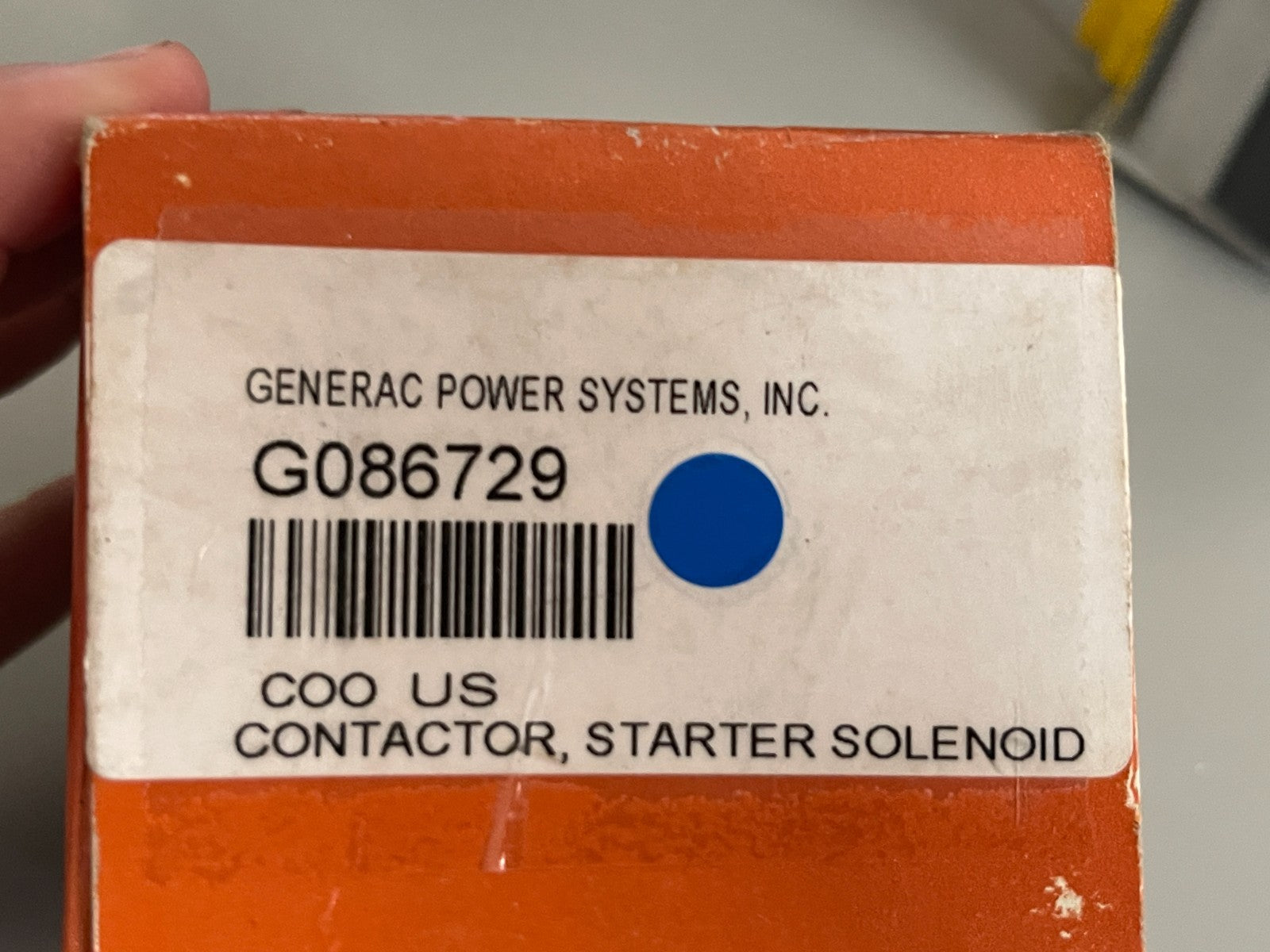 *NEW OEM* 0720 Generac Starter Solenoid Contactor G086729