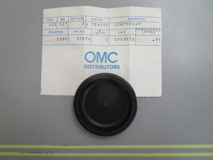 *NEW OEM* 0810 OMC Johnson Evinrude Diaphragm 314237 0314237