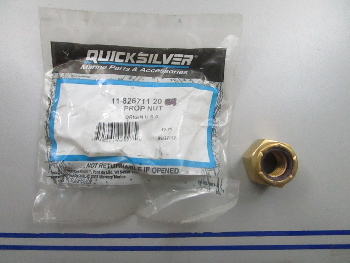 *NEW OEM* 0810 Mercury Quicksilver Prop Nut 11-826711 20