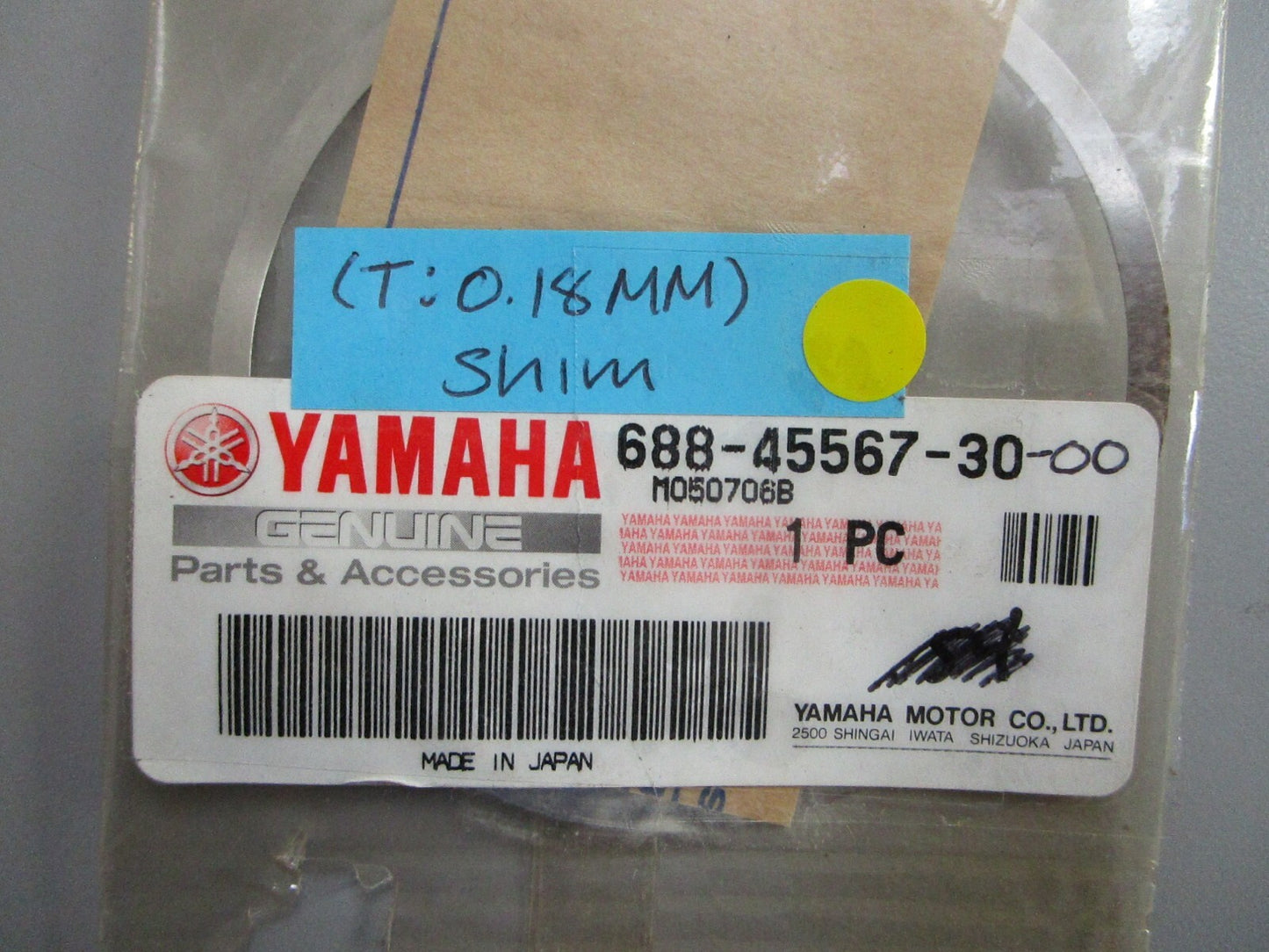 *NEW OEM* 0810 Yamaha (T:0.18MM) Shim 688-45567-30-00