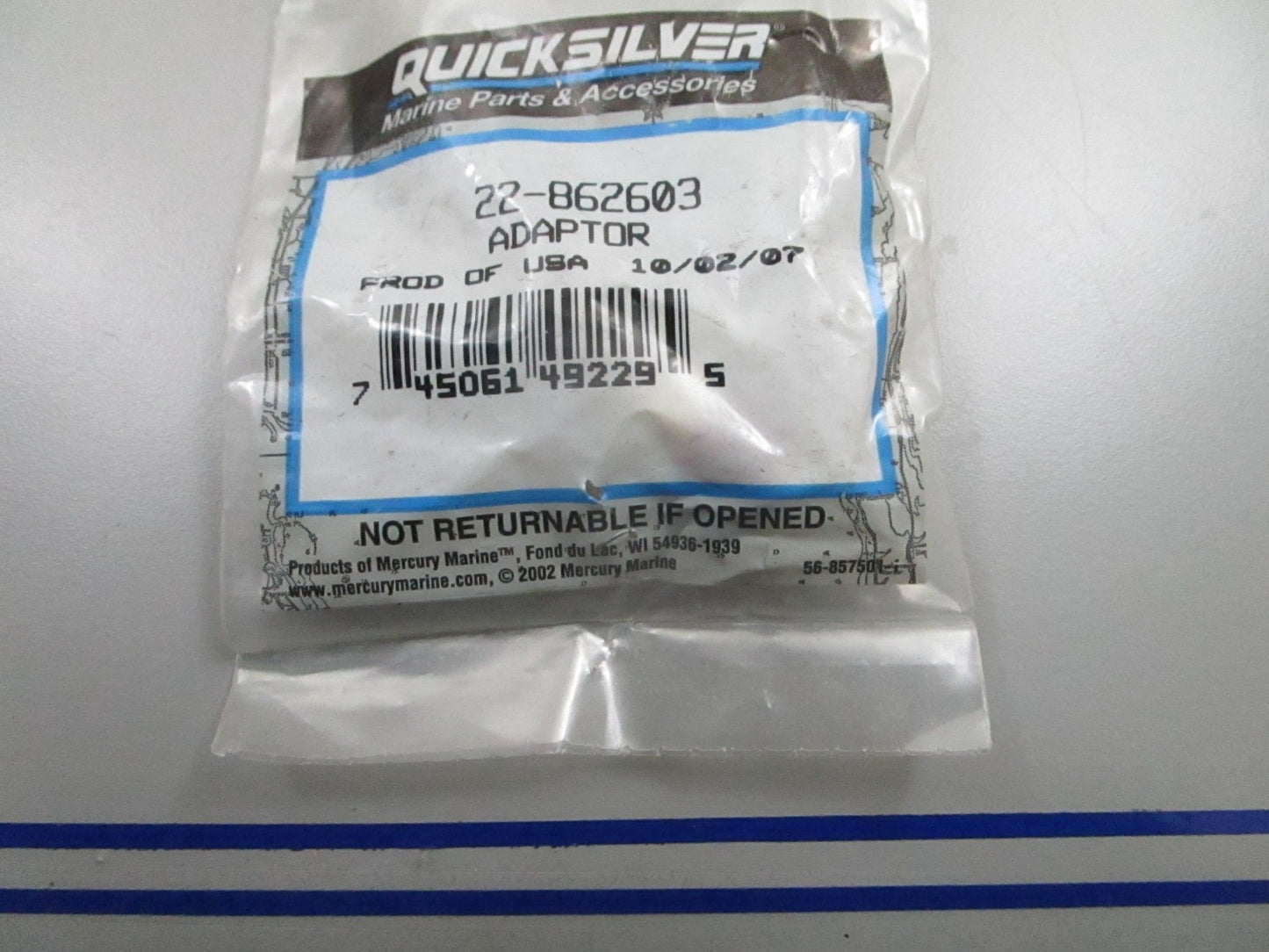 *NEW OEM* 0810 Mercury Quicksilver Adaptor 22-862603