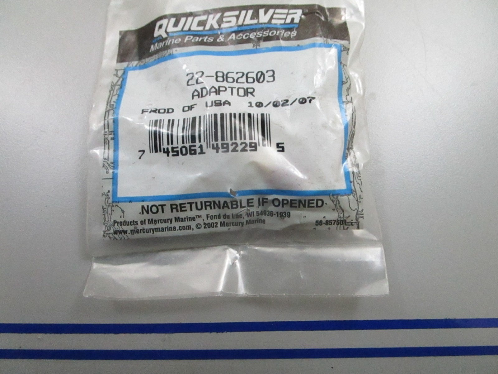 *NEW OEM* 0810 Mercury Quicksilver Adaptor 22-862603