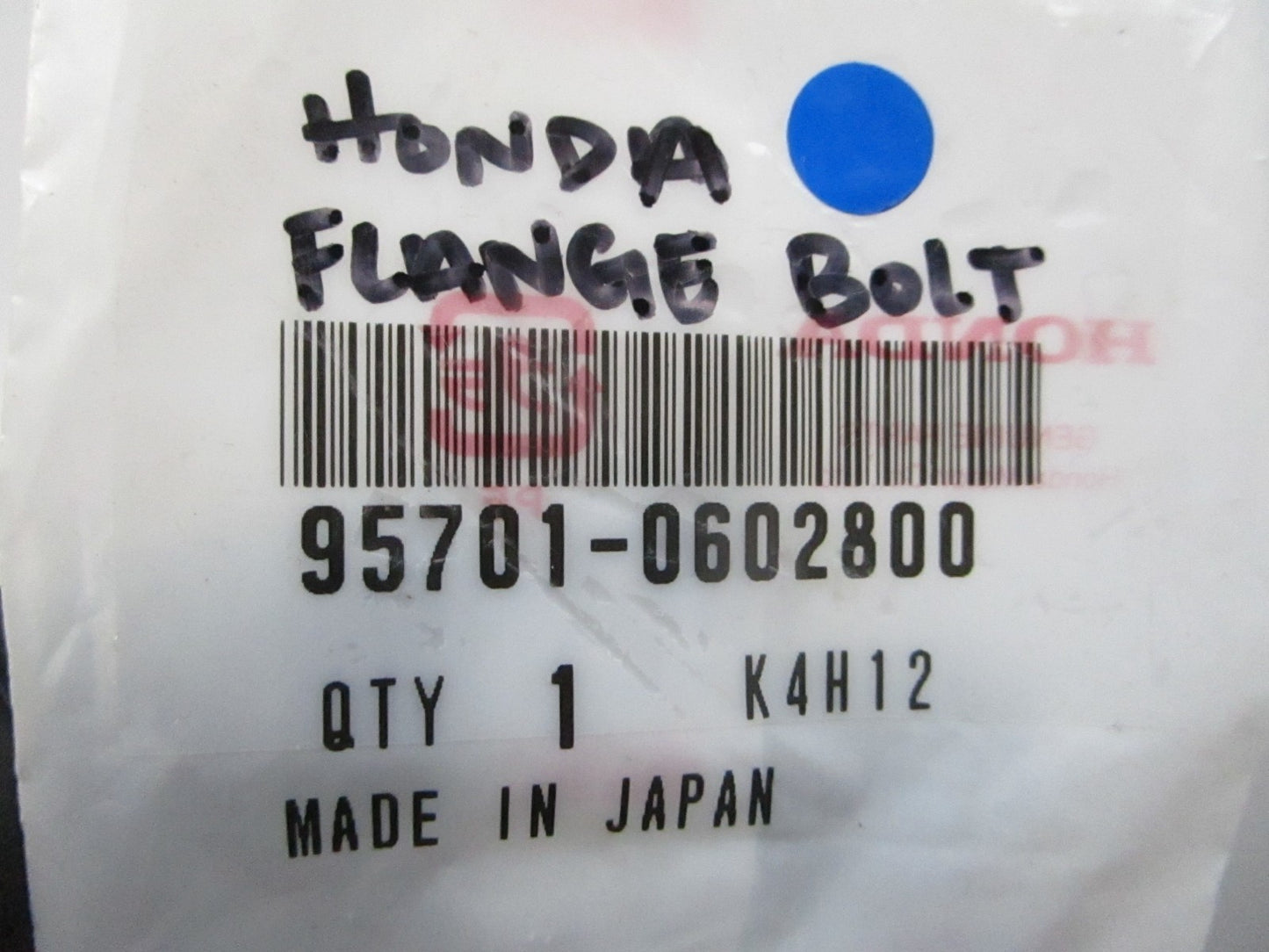 *NEW OEM* 0810 Honda Flange Bolt 95701-0602800