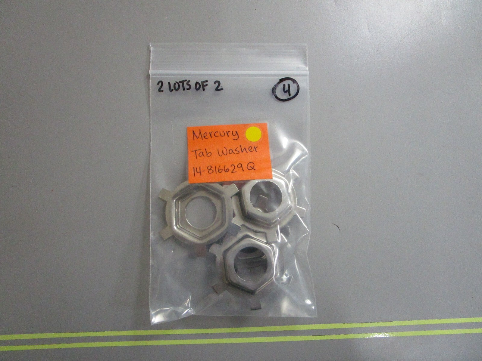*NEW OEM* (LOT OF 2) 0810 Mercury Quicksilver Tab Washer 14-816629Q