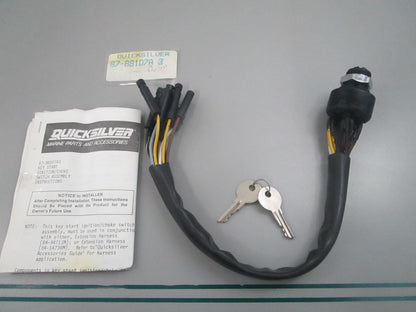 Mercury Quicksilver NEW OEM Ignition Key Switch Kit Push Choke 87-88107A3 0810