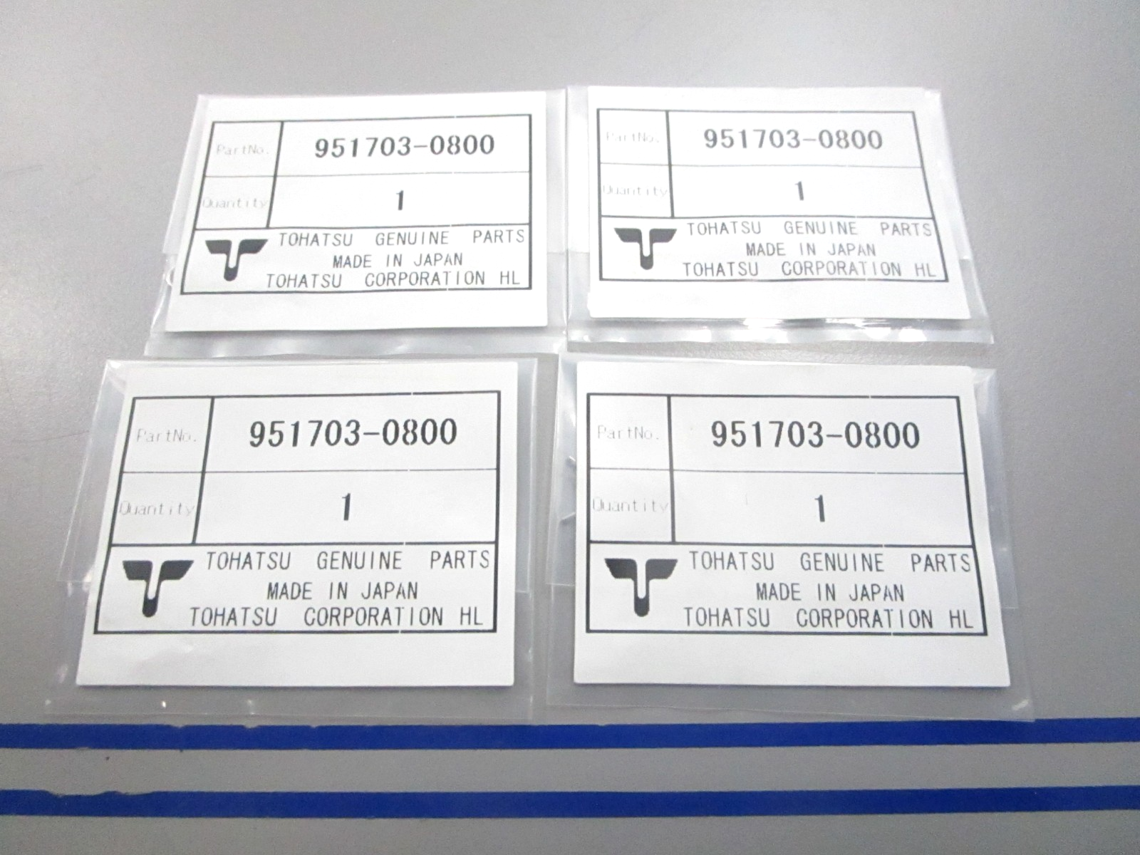 NEW OEM (LOT OF 4) 951703-0800 Tohatsu Snap Retainer 0810