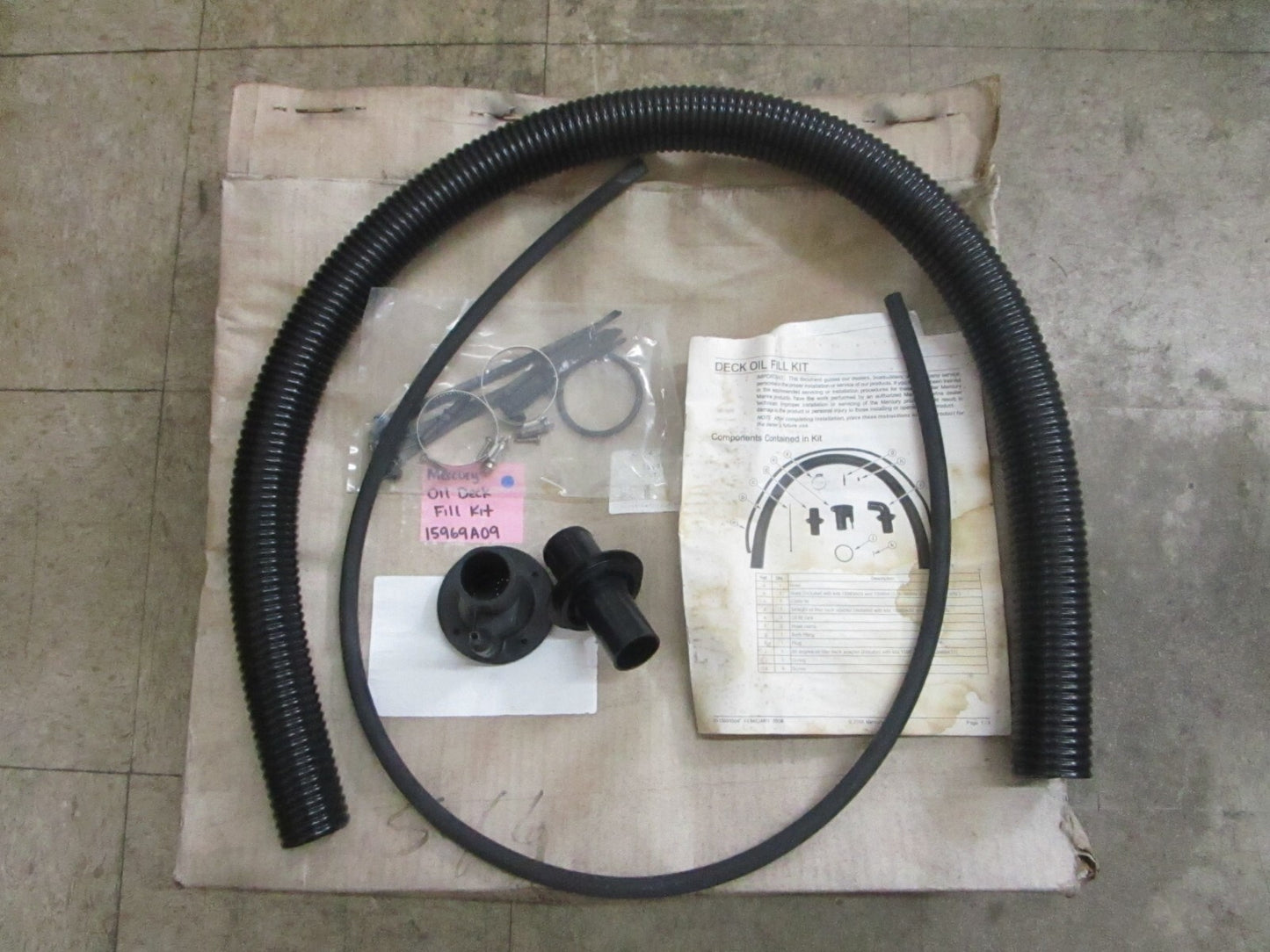 *NEW OEM* 0820 Mercury Quicksilver Oil Deck Fill Kit 15969A09