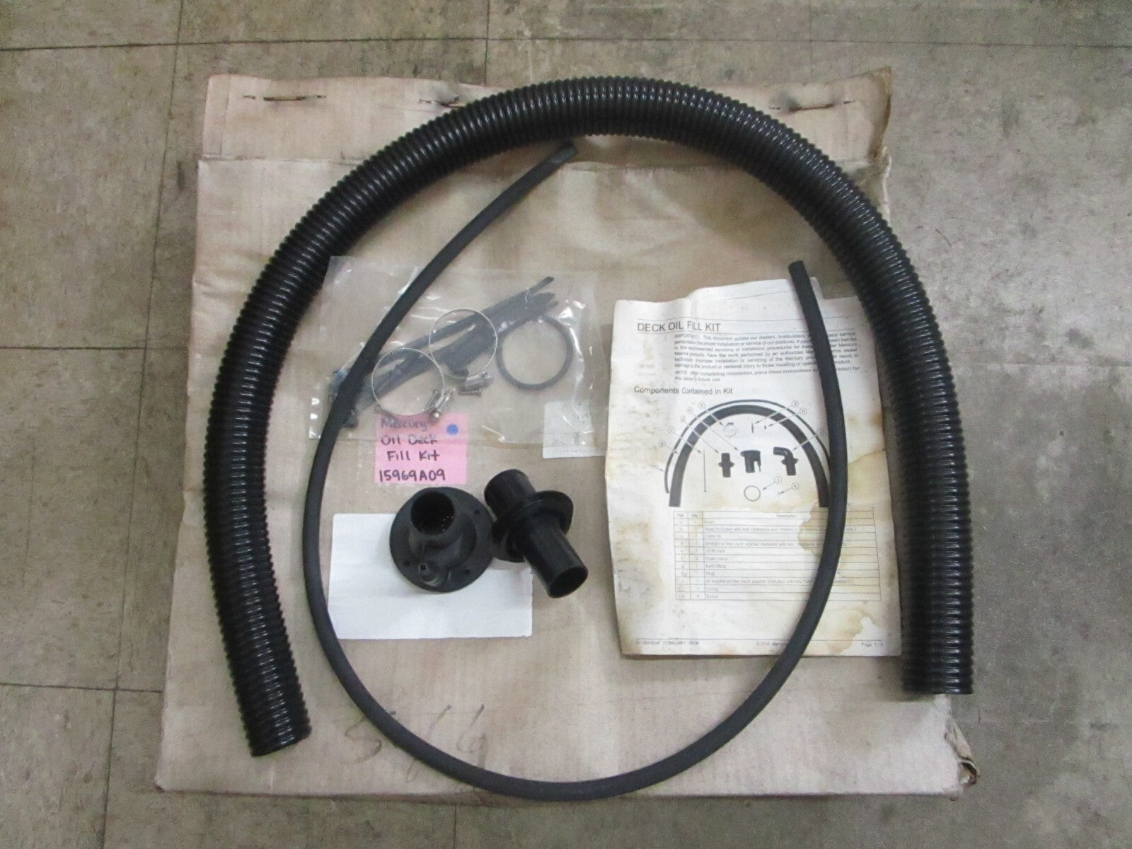 *NEW OEM* 0820 Mercury Quicksilver Oil Deck Fill Kit 15969A09