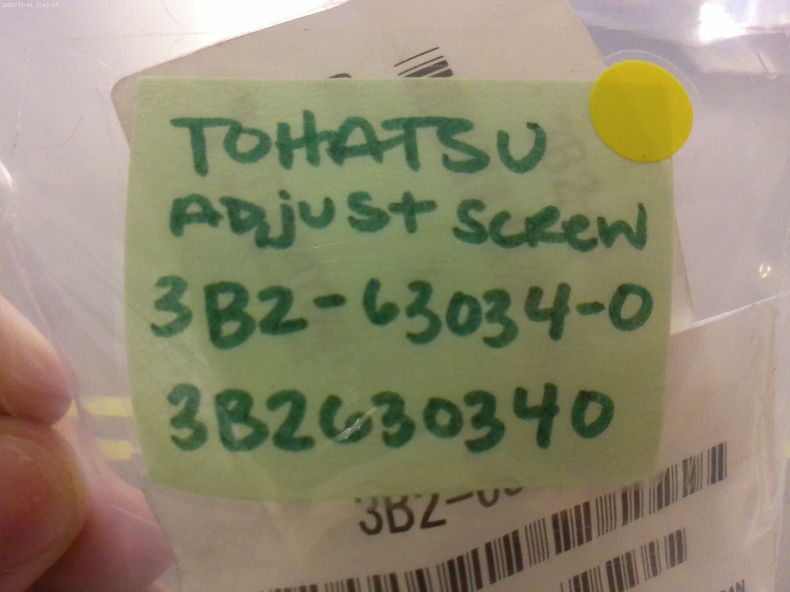 *NEW OEM* 0810 Tohatsu Adjust Screw 3B2-63034-0 3B2630340