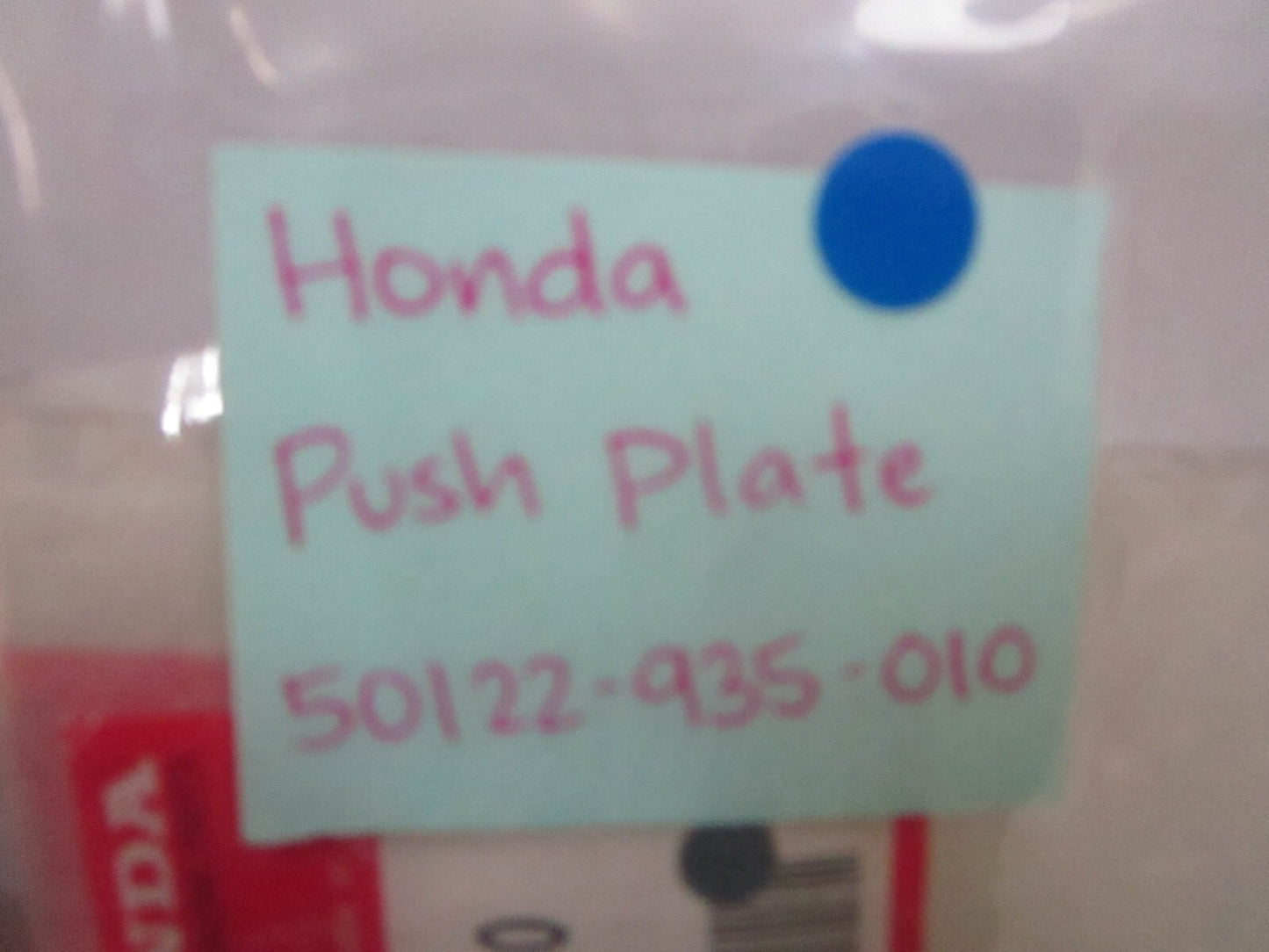 *NEW OEM* (LOT OF 2) 0810 Honda Push Plate 50122-935-010