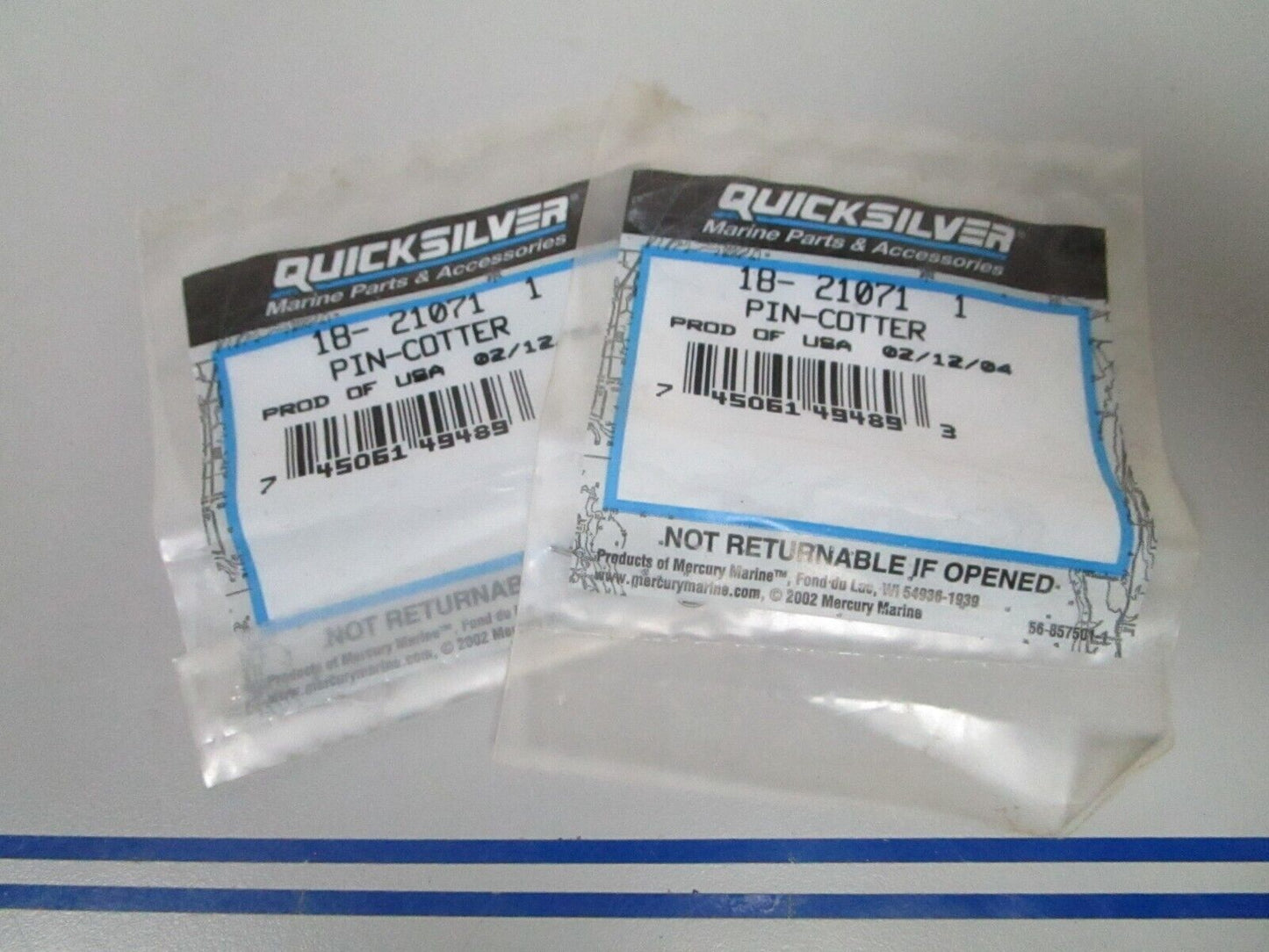 *NEW OEM* (LOT OF 5) 0810 Mercury Quicksilver Cotter Pin 18-210711