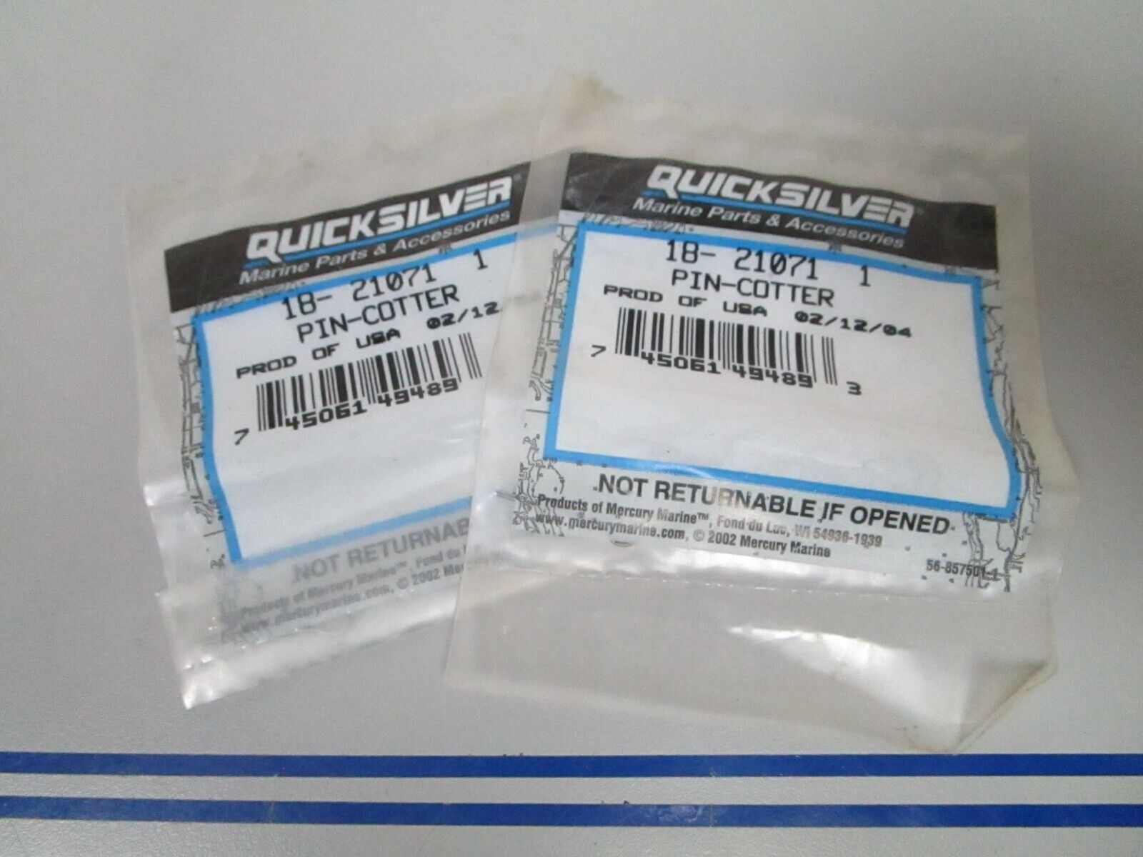 *NEW OEM* (LOT OF 5) 0810 Mercury Quicksilver Cotter Pin 18-210711