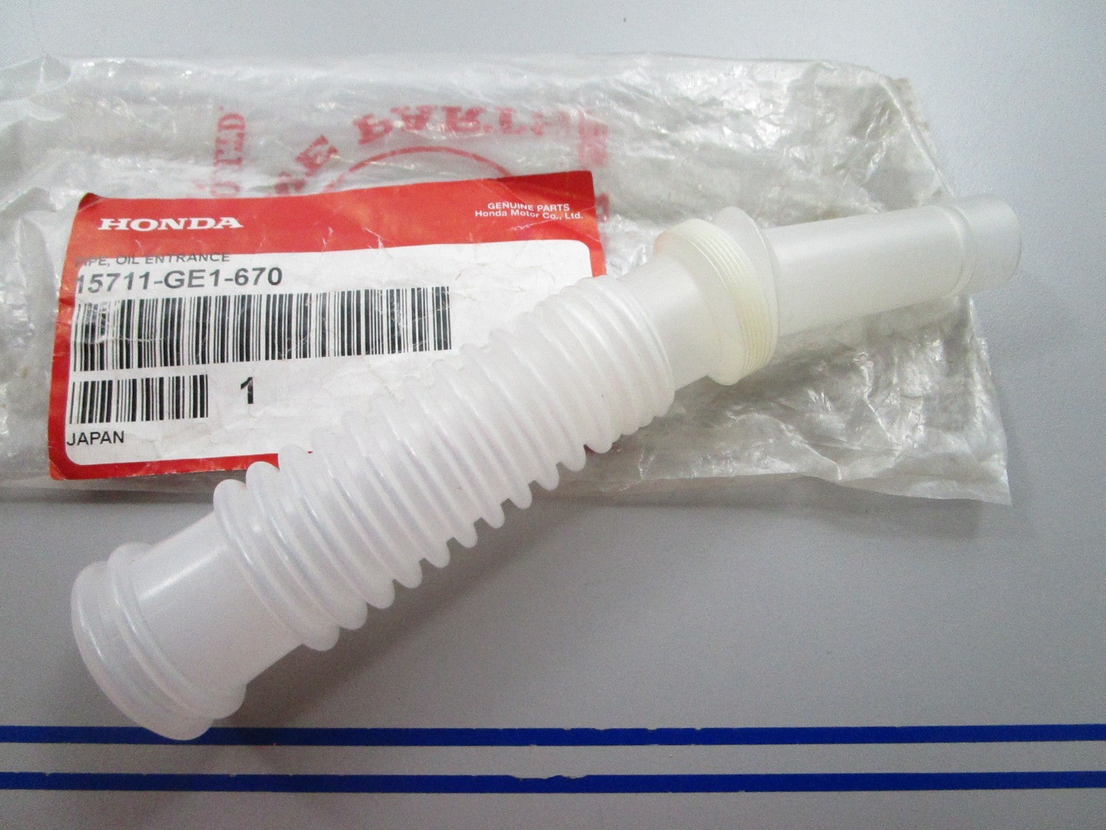 NEW OEM 15711-GE1-670 Honda Oil Entrance Pipe 0810