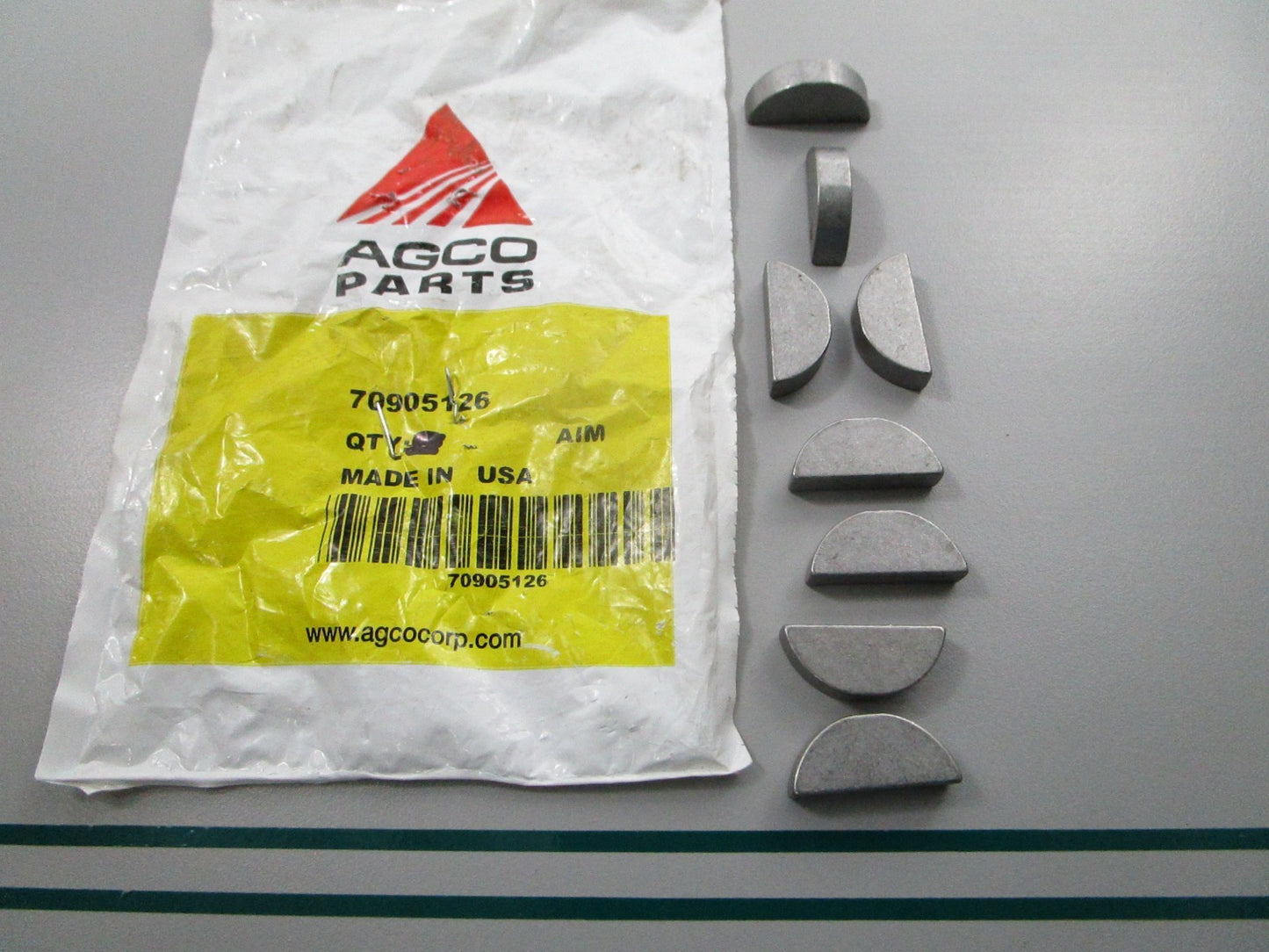 NEW OEM (LOT OF 8) 70905126 AGCO Woodruff Key 0810