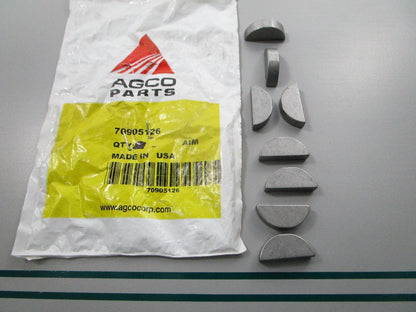 NEW OEM (LOT OF 8) 70905126 AGCO Woodruff Key 0810