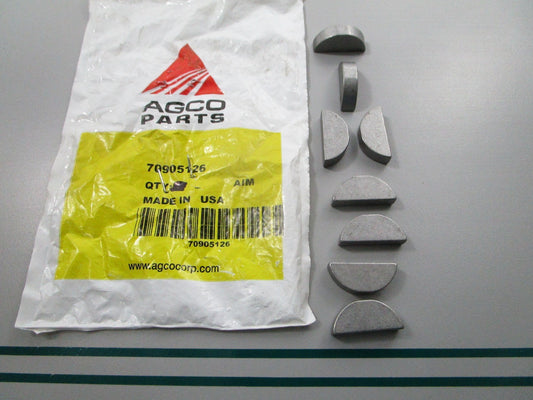 NEW OEM (LOT OF 8) 70905126 AGCO Woodruff Key 0810