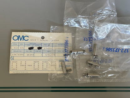 NEW OEM (LOT OF 5) 173506 0173506 OMC Johnson Evinrude Clamp & Screw Set 0810