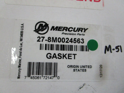 NEW OEM 27-8M0024563 Mercury Quicksilver Gasket 0810
