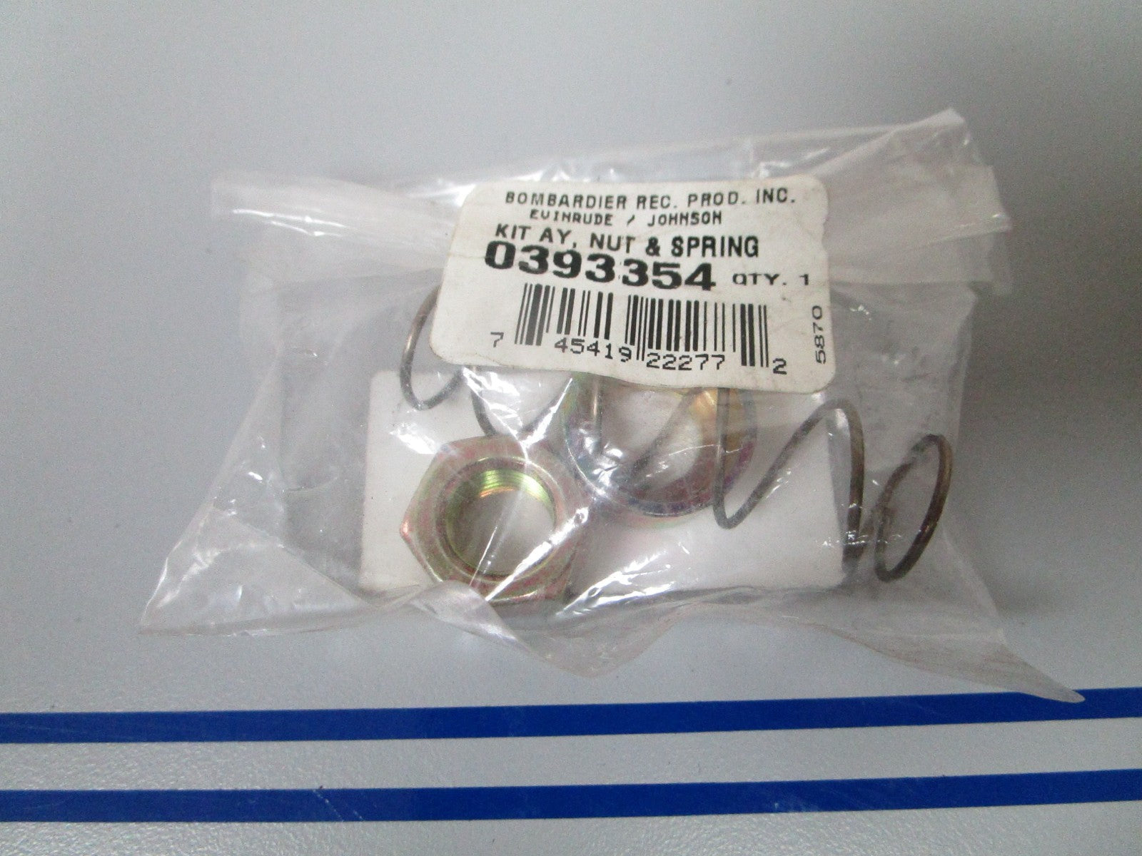 NEW OEM 393354 0393354 OMC Johnson Evinrude Nut Spring & Spacer Kit 0720