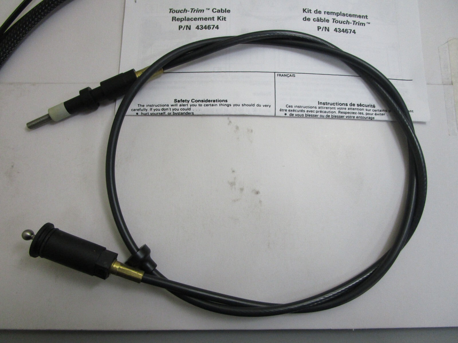 *NEW OEM* 0820 OMC Johnson Evinrude Cable Kit Ay 434674 0434674