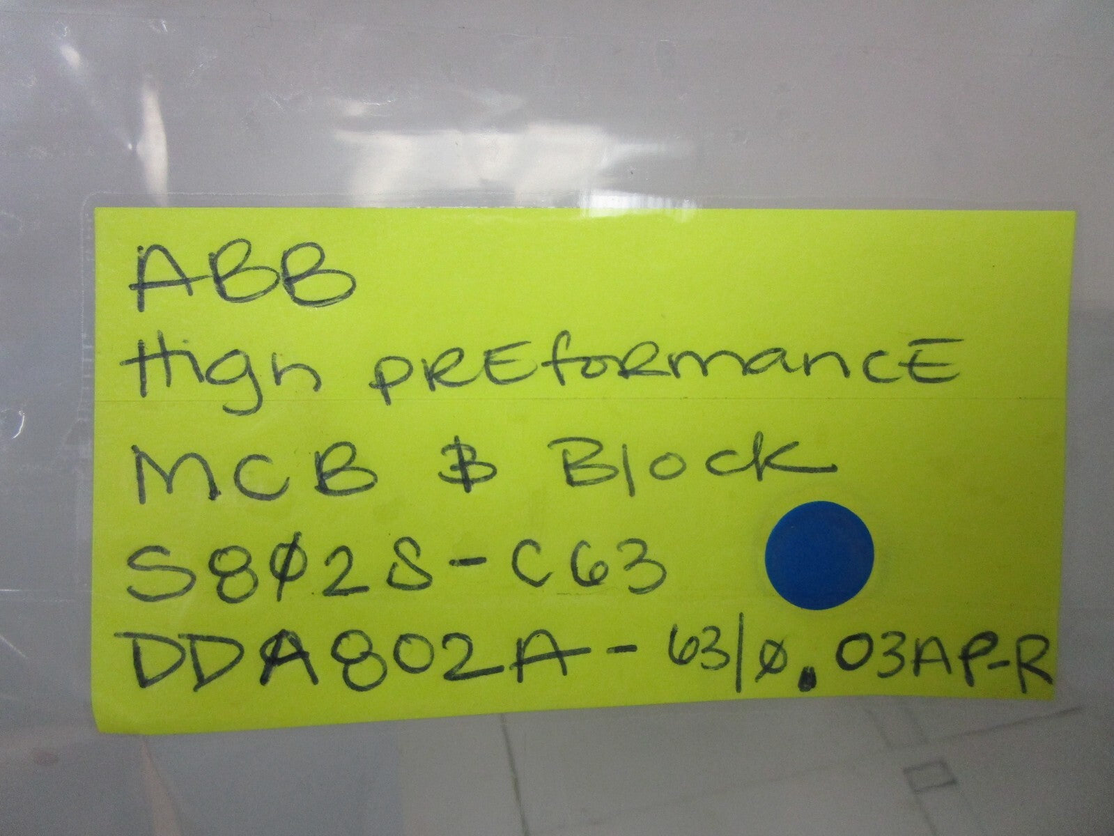 *NEW* 0720 ABB High Performance MCB & Block S802S-C63 DDA802 A AP-R