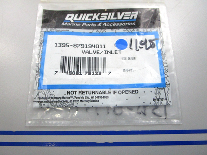 NEW OEM 1395-879194011 Mercury Quicksilver Valve Inlet 0810
