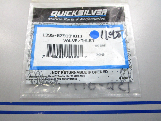 NEW OEM 1395-879194011 Mercury Quicksilver Valve Inlet 0810